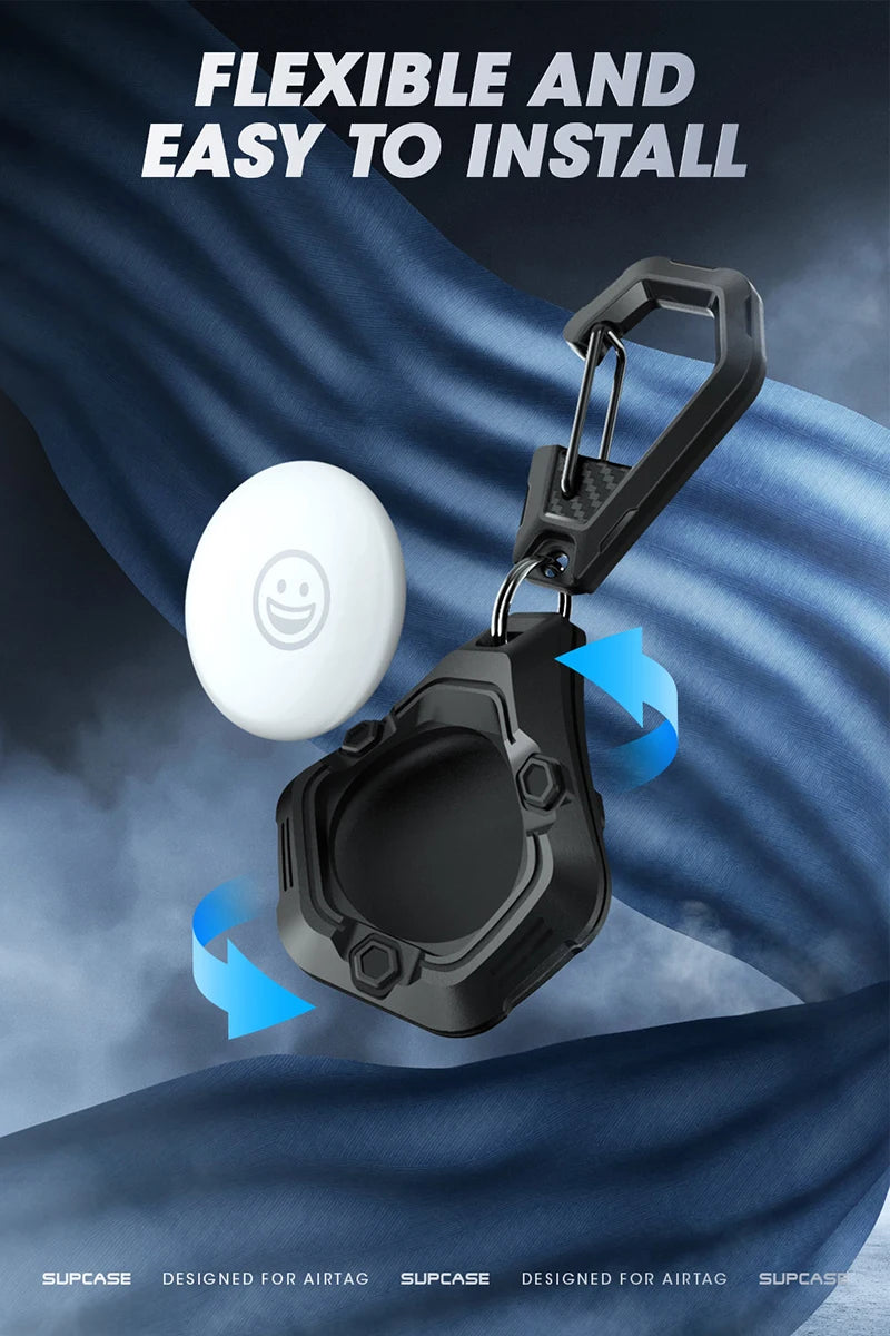 UB Pro Silicone AirTag Holder with Keychain – Durable & Secure