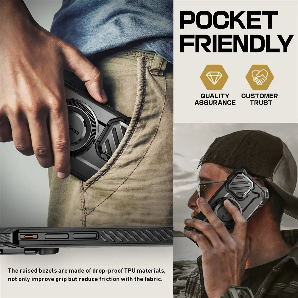 iPhone 16 Pro Max – Magnetic Rugged Case with Camera Cover