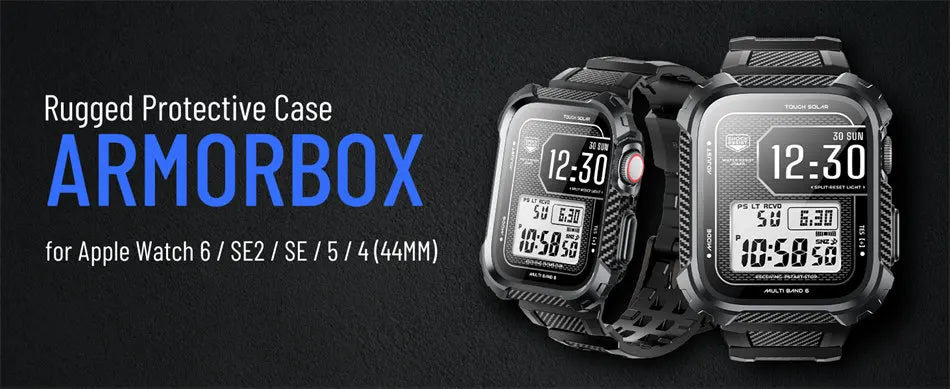 Apple Watch 7/6/SE Case (44mm) – Protective Cover with Band & Built-in Screen Protector