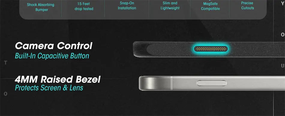 iPhone 16 Pro Max Case – Slim Magnetic Shockproof Case & Camera Button