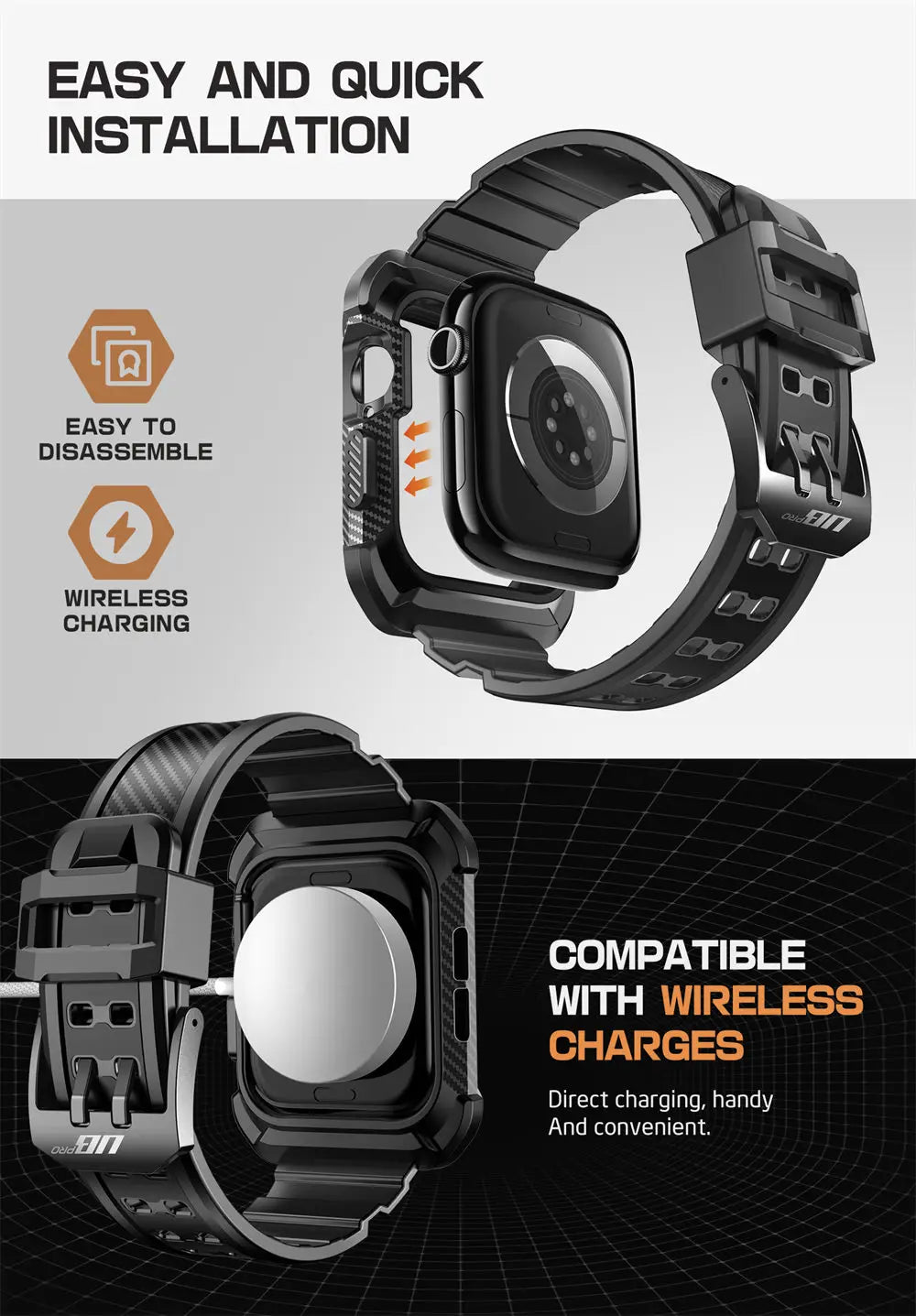 Apple Watch 10 Case (46mm) – Heavy-Duty Rugged Cover with Adjustable Strap