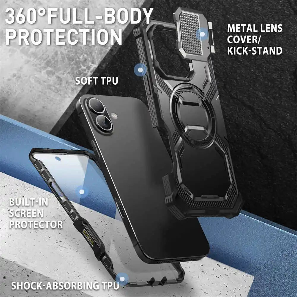 iPhone 16 – Military-Grade Armorbox MagSafe Case with Camera Protector