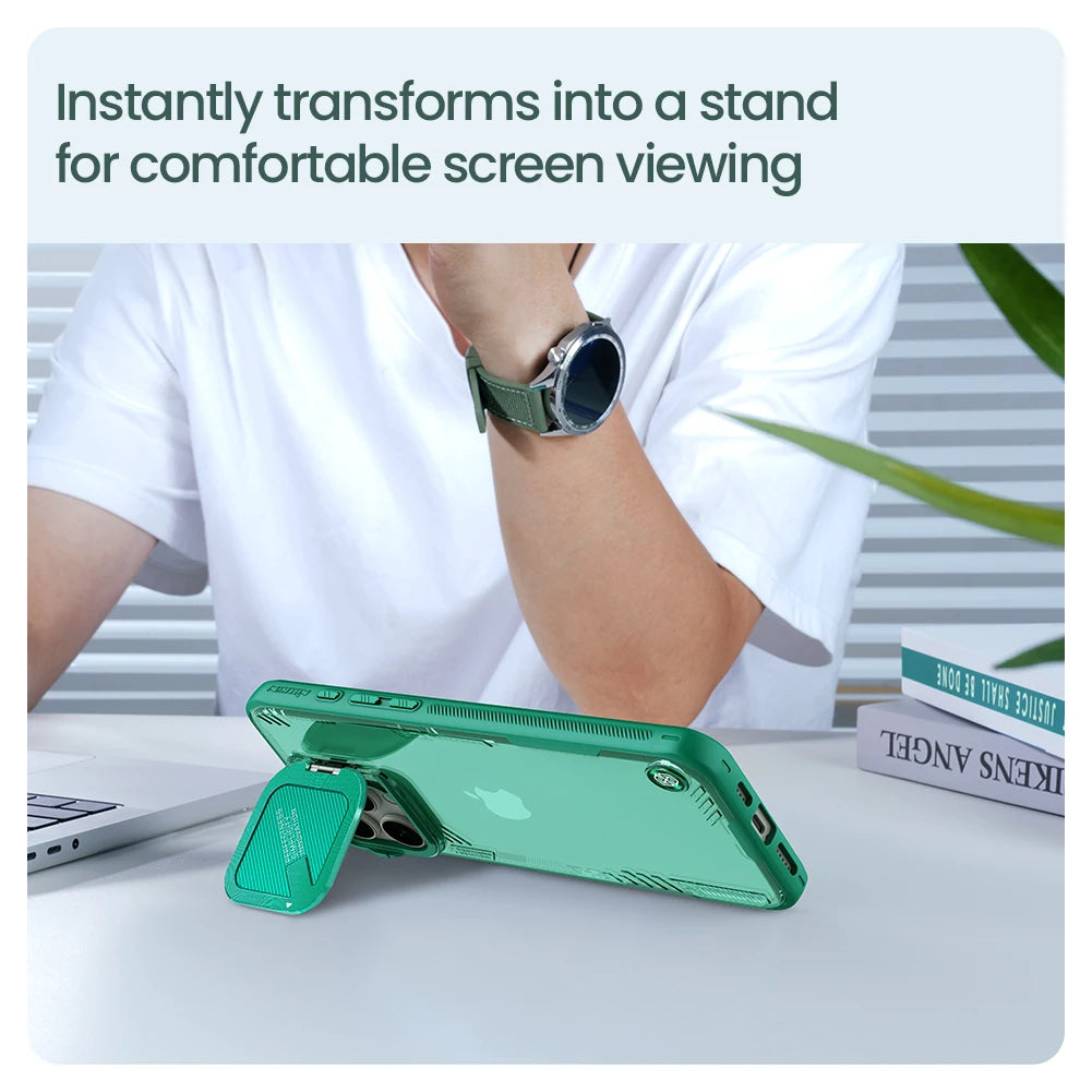 iPhone 16 Pro Max Eco-friendly Shockproof Case With Camera Holder