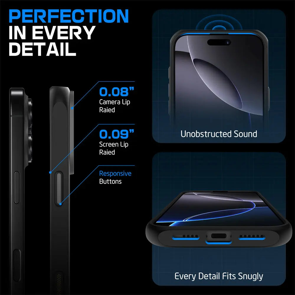 iPhone 16 Pro Max Case – Slim Magnetic Shockproof Case & Camera Button