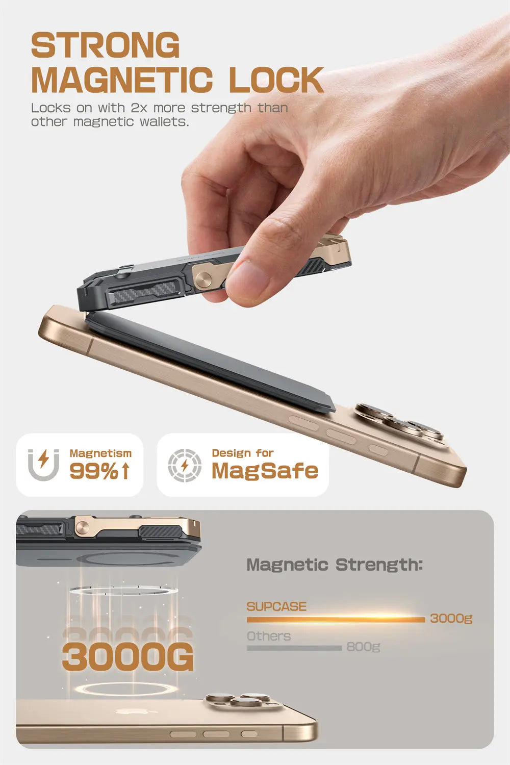Magnetic Tripod Phone Stand & Card Holder – MagSafe Compatible & Adjustable Kickstand