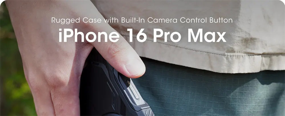 iPhone 16 Pro Max Case with Camera Control Button & Magnetic Kickstand