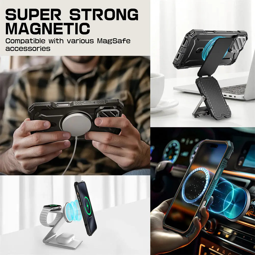 iPhone 16 Pro Max – Magnetic Rugged Case with Camera Cover