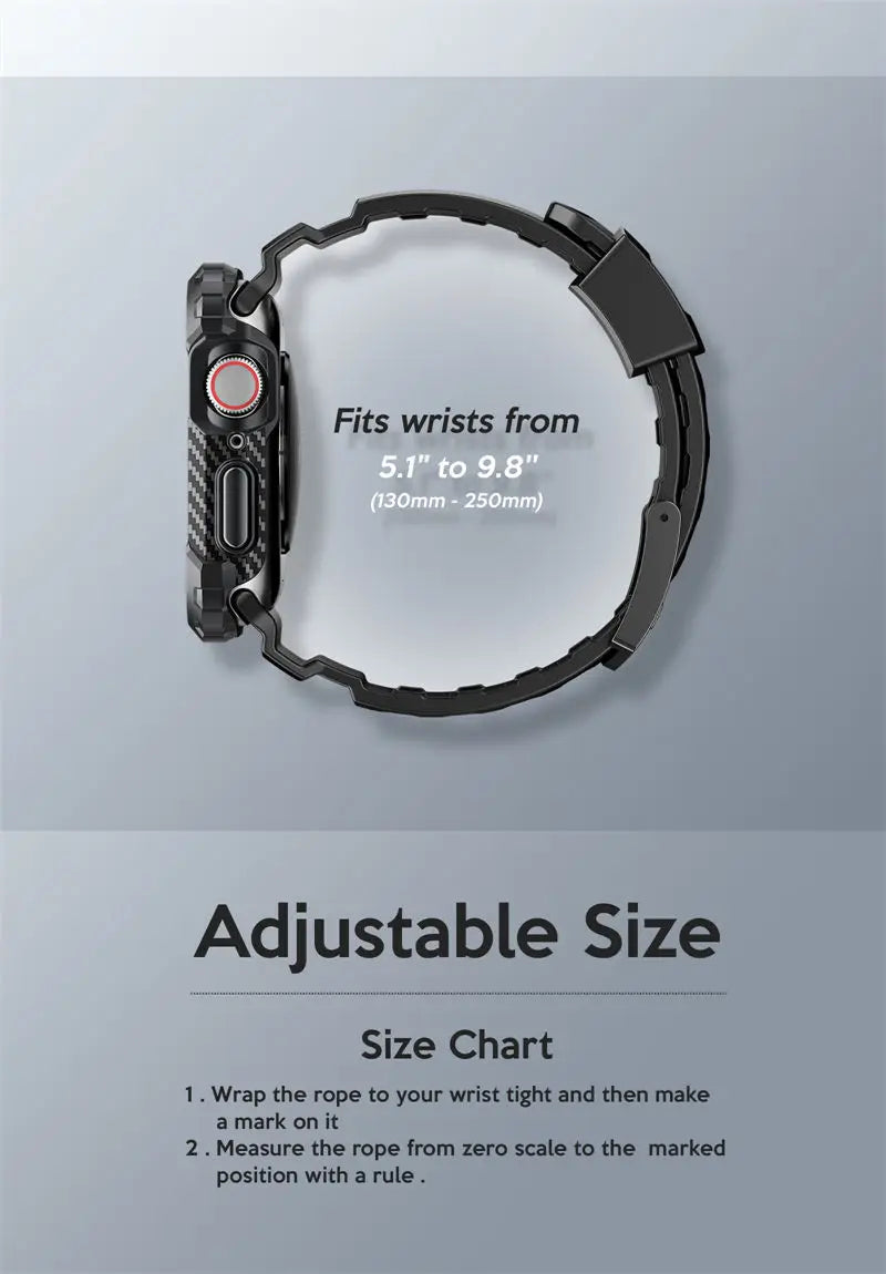 Apple Watch 7/6/SE Case (44mm) – Protective Cover with Band & Built-in Screen Protector