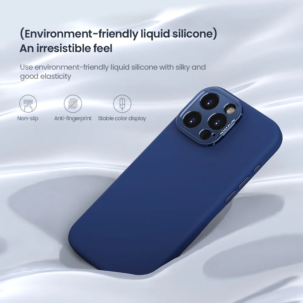 iPhone 16 Pro Max Magsafe Case Classic Liquid Silicone with Camera Protection & Kickstand