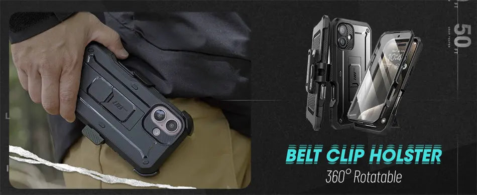 Heavy-Duty Rugged Case for iPhone 16 Plus With Screen Protector