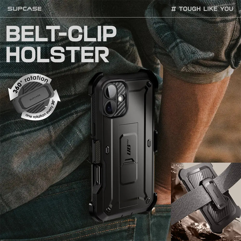 Heavy-Duty Rugged Case for iPhone 16 Plus With Screen Protector