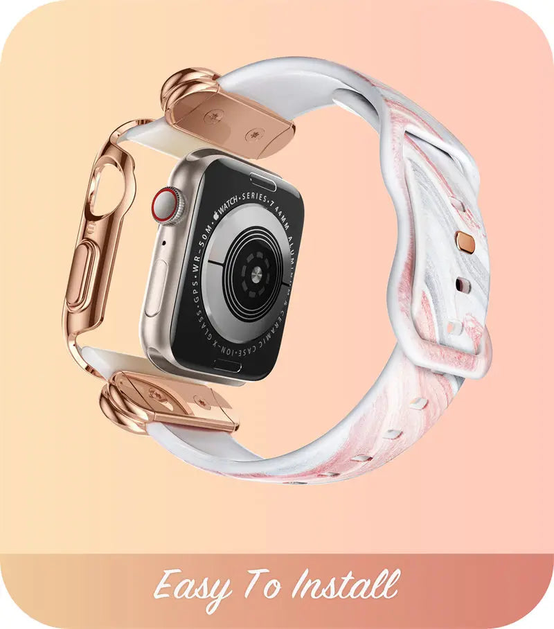 Apple Watch 7/6/SE/5/4 Case (45/44mm) | Stylish Protective Cover with Strap