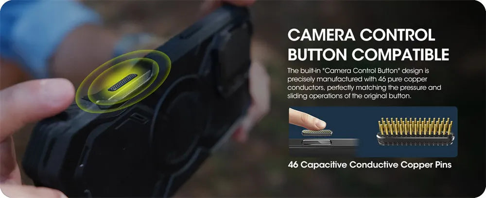 iPhone 16 Pro Max Case with Camera Control Button & Magnetic Kickstand