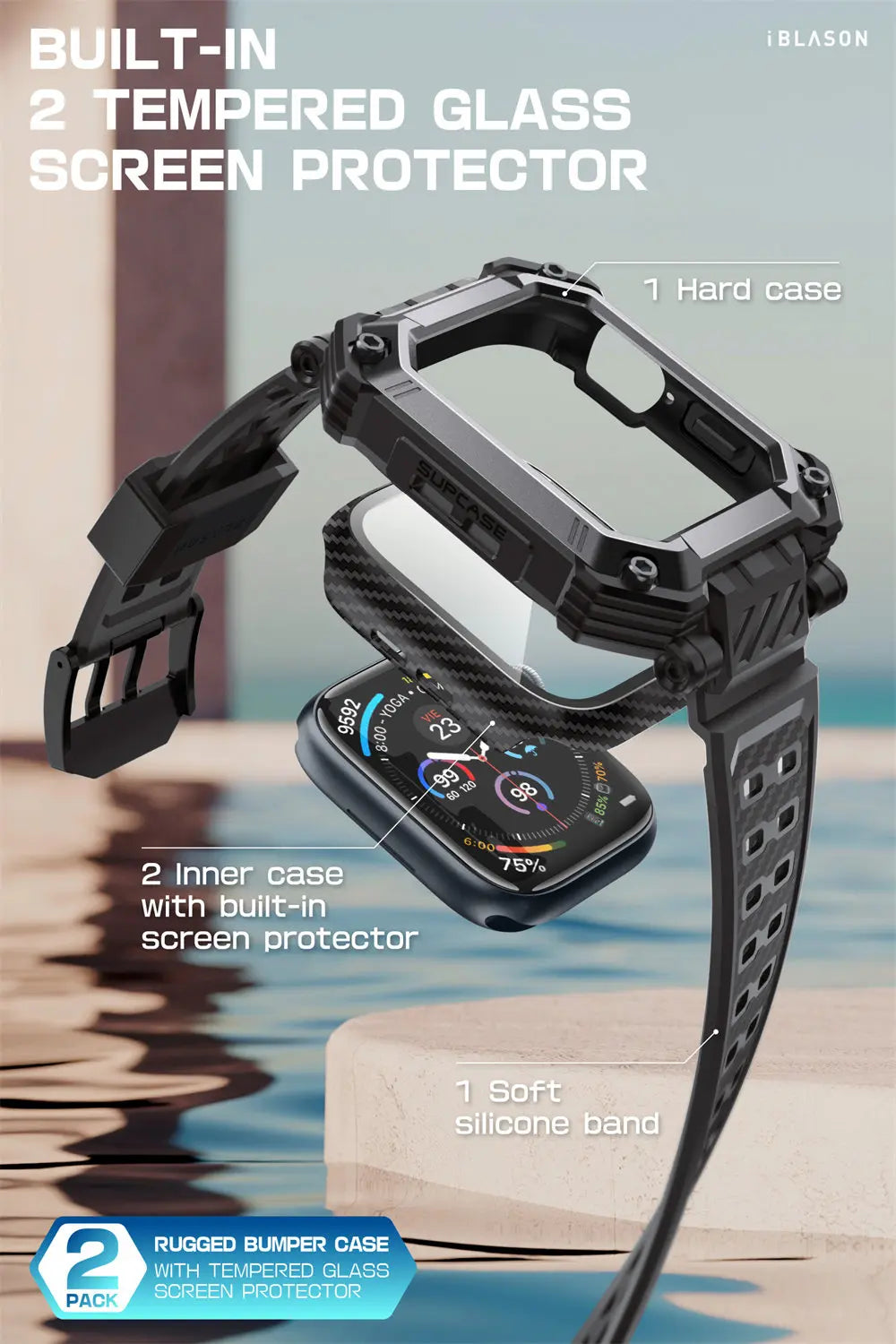 Apple Watch 10 Case (46mm) – Protective Cover with Band & Built-in Screen Protector