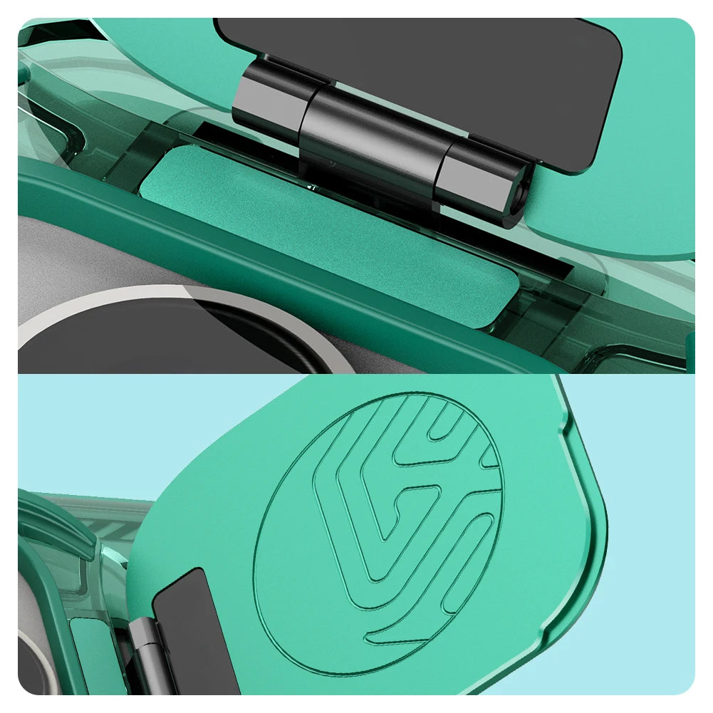 Eco-Friendly MagSafe Shockproof Case with Lens Stand for iPhone 16 Plus