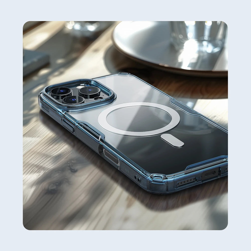 iPhone 16 MagSafe Case – Hybrid TPU Transparent Cover with Shockproof Protection