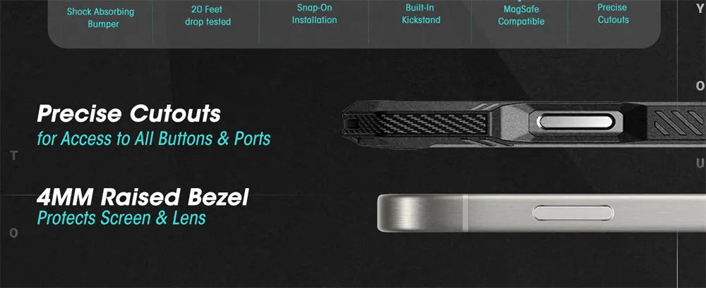 iPhone 16 Pro Max – Magnetic Rugged Case with Camera Cover