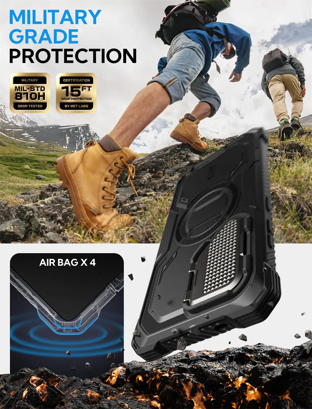 Armorbox Full-Body Rugged Case for Samsung Galaxy S25 Ultra with Built-in Screen Protector