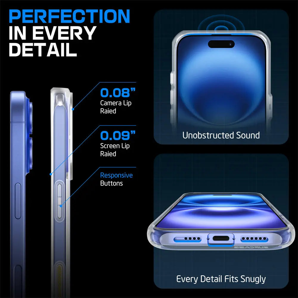 Clear Case for iPhone 16 Plus – Camera Button & MagSafe