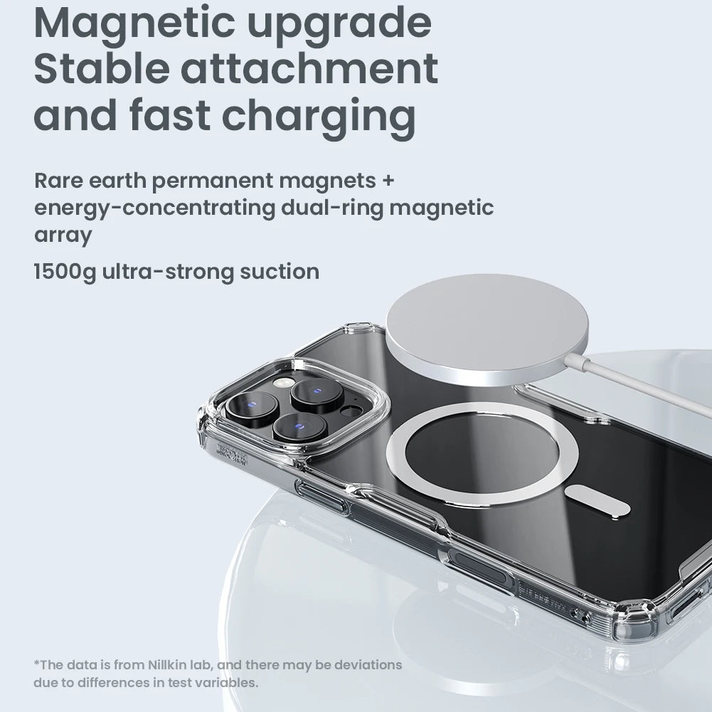iPhone 16 MagSafe Case – Hybrid TPU Transparent Cover with Shockproof Protection