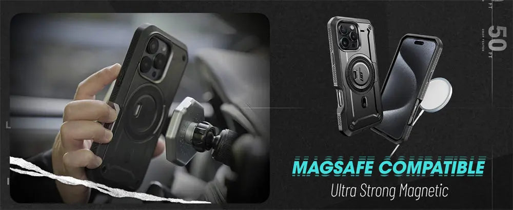iPhone 16 Pro Max Full Body Rugged Case with Built-in Screen Protector