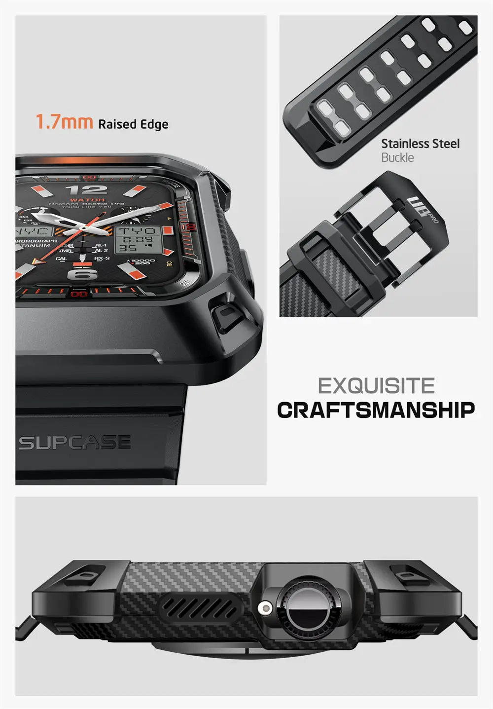 Apple Watch 10 Case (46mm) – Heavy-Duty Rugged Cover with Adjustable Strap