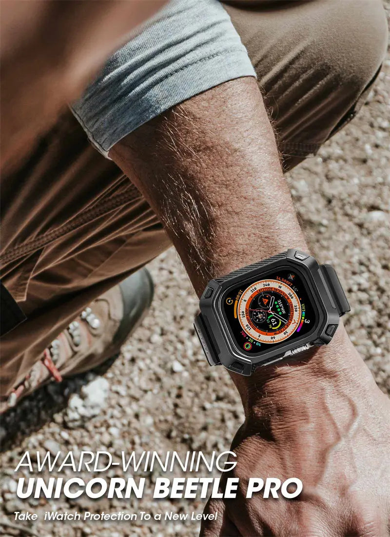 Apple Watch Ultra Case 49mm (2022/23) – Rugged Protective Cover with Strap & Screen Protector