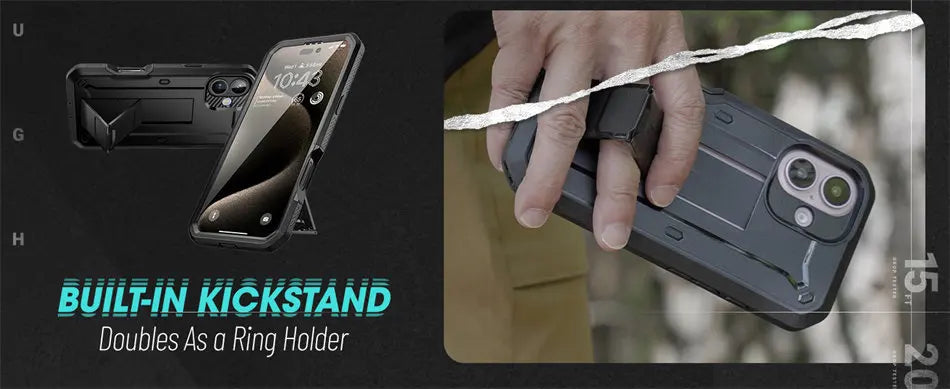 Heavy-Duty Rugged Case for iPhone 16 Plus With Screen Protector