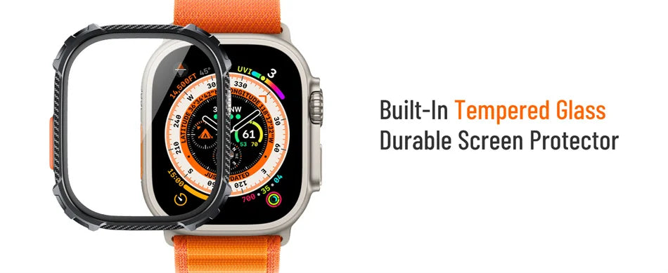 Apple Watch Ultra Case (49mm) – Protective Band with Built-in Tempered Glass Screen Protector