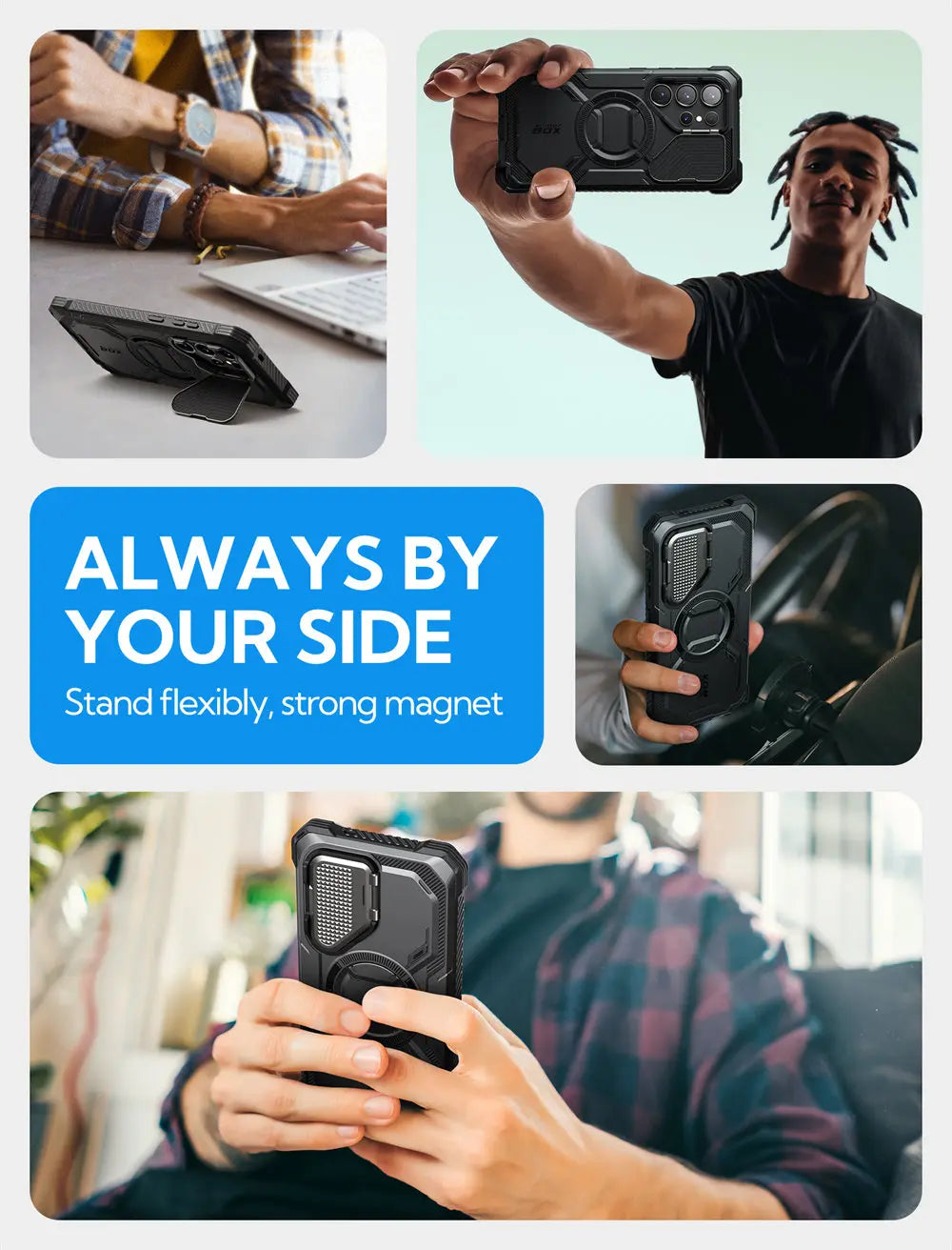 Armorbox Full-Body Rugged Case for Samsung Galaxy S25 Ultra with Built-in Screen Protector