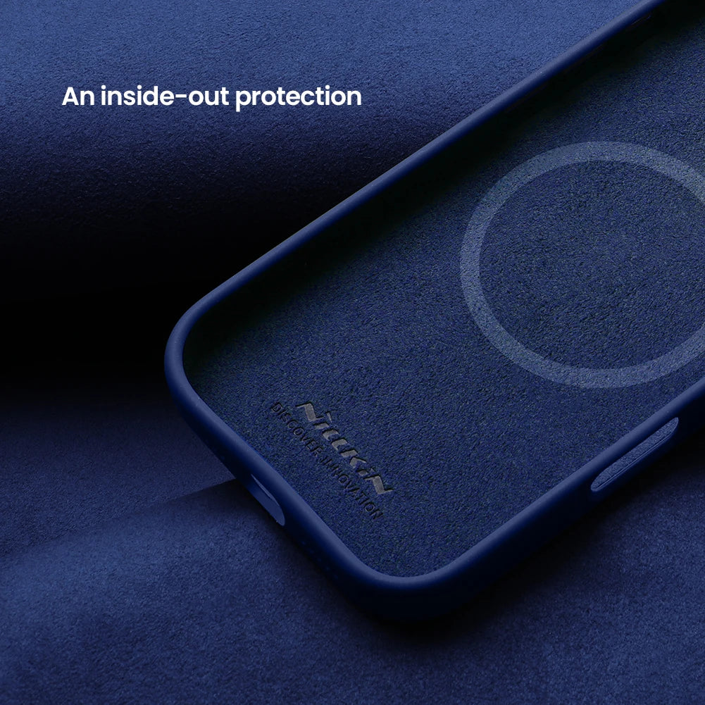 iPhone 16 Pro Max Magsafe Case Classic Liquid Silicone with Camera Protection & Kickstand