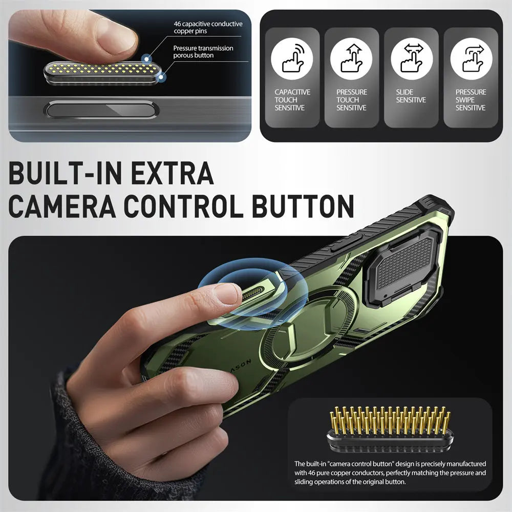 iPhone 16 Plus - Rugged Armorbox MagSafe Case with Screen Protector & Kickstand