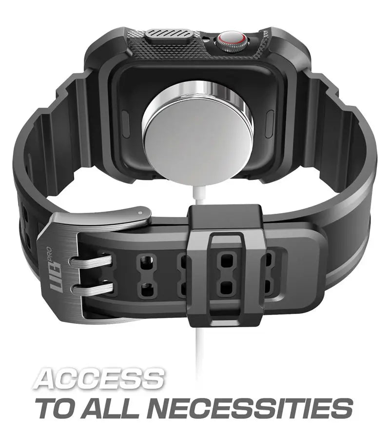 Apple Watch 9/8/7 Case (45mm) | Rugged Protective Cover with Strap Bands