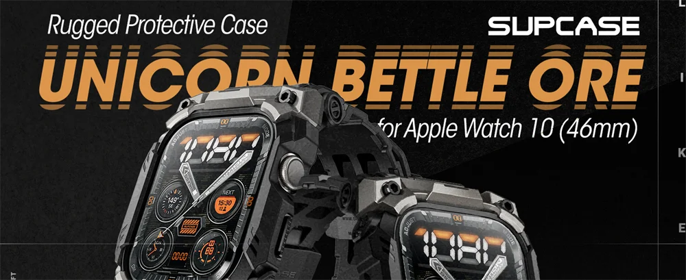Apple Watch 10 Case (46mm) – Rugged Anti-Scratch Protective Cover with Adjustable Strap