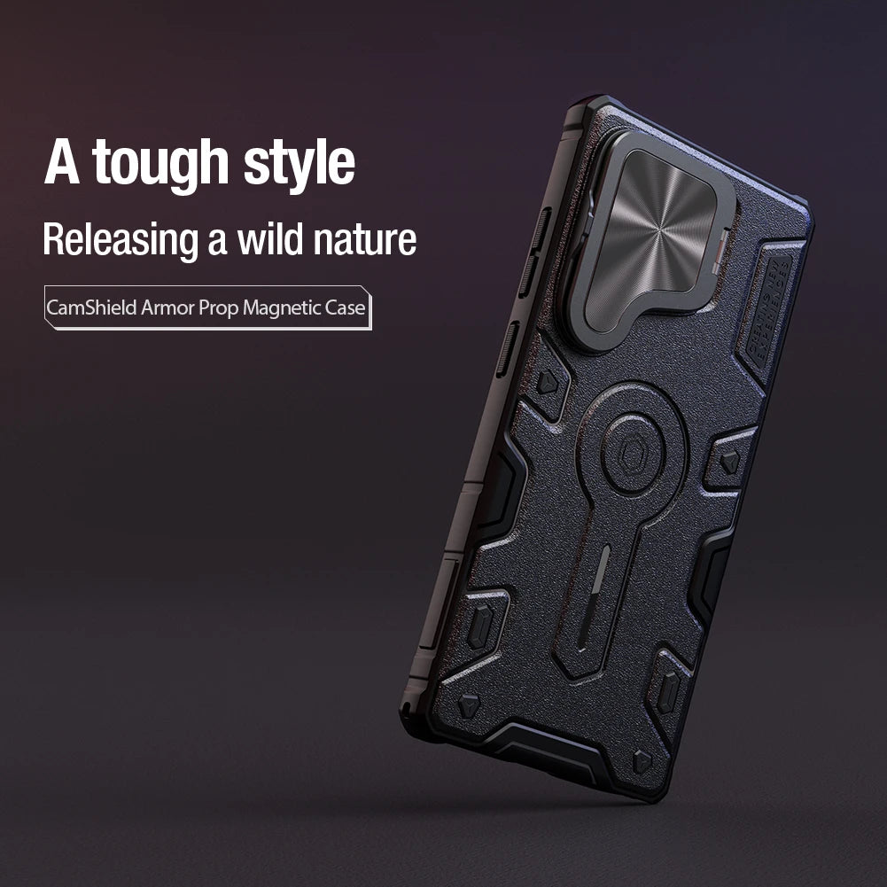 MagSafe Case for Samsung Galaxy S25 Ultra – Armor Prop Magnetic Wireless Charging Back Cover