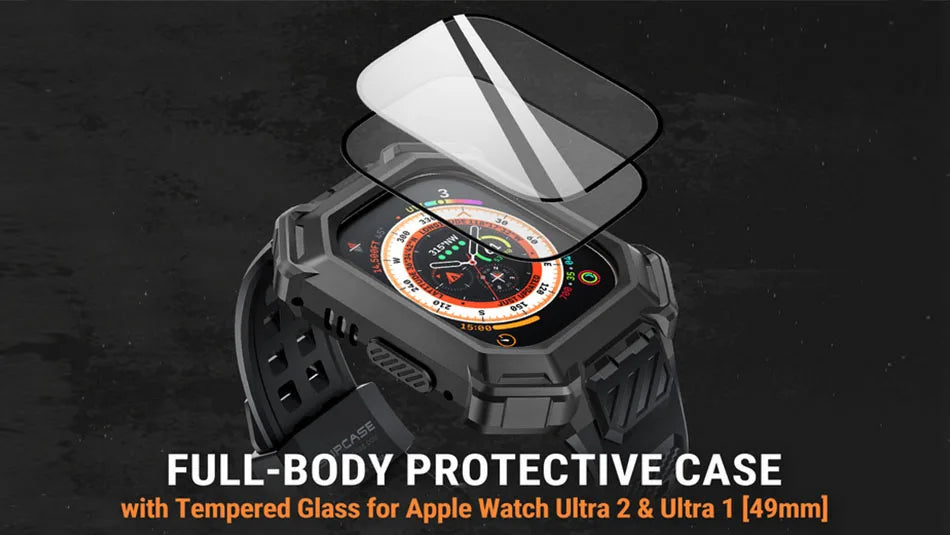 Apple Watch Ultra 49mm Case | UB Pro XT Rugged Metal Protective Cover with Strap