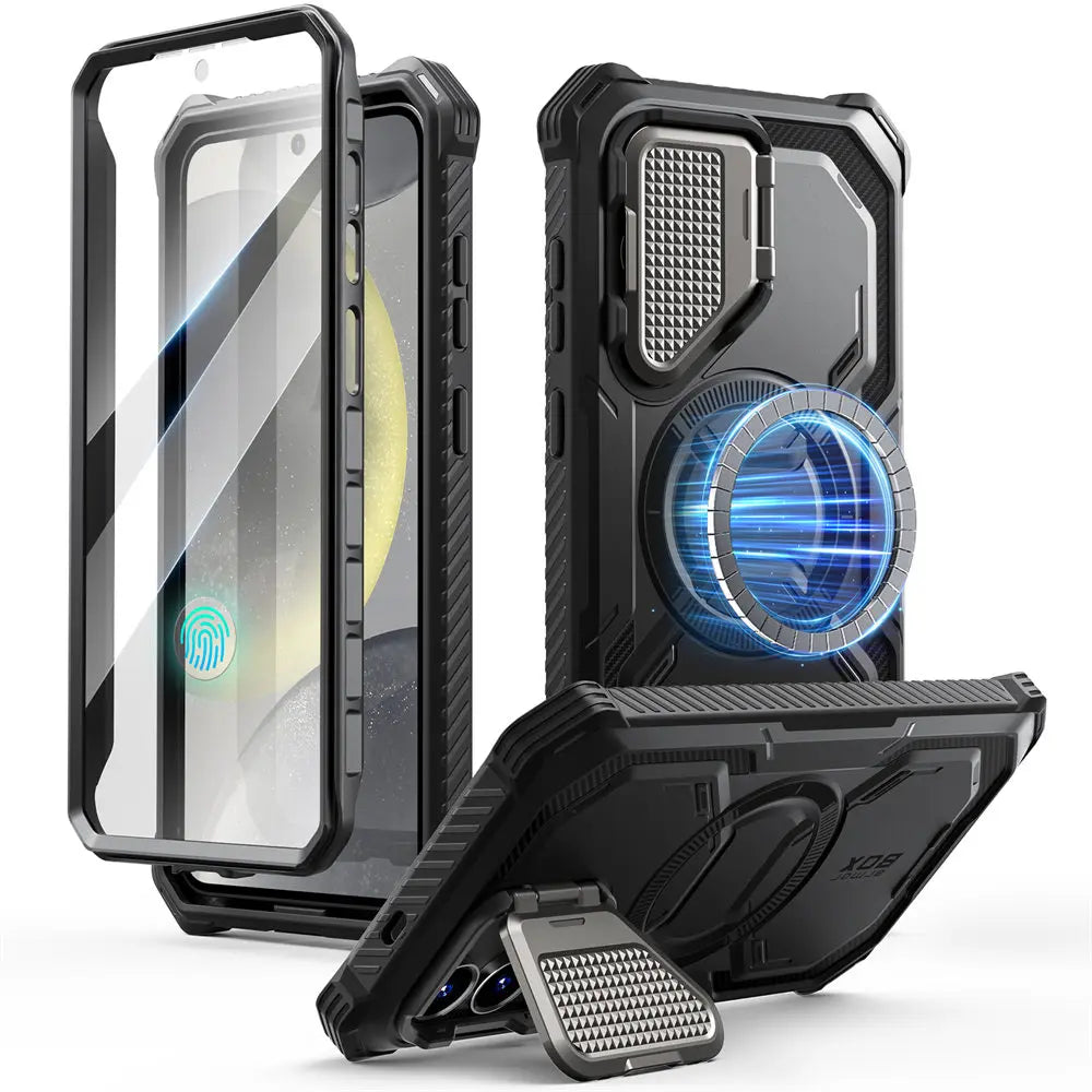 Armorbox Magnetic Phone Case for Samsung Galaxy S25 Plus with Built-in Screen Protector & Camera Cover