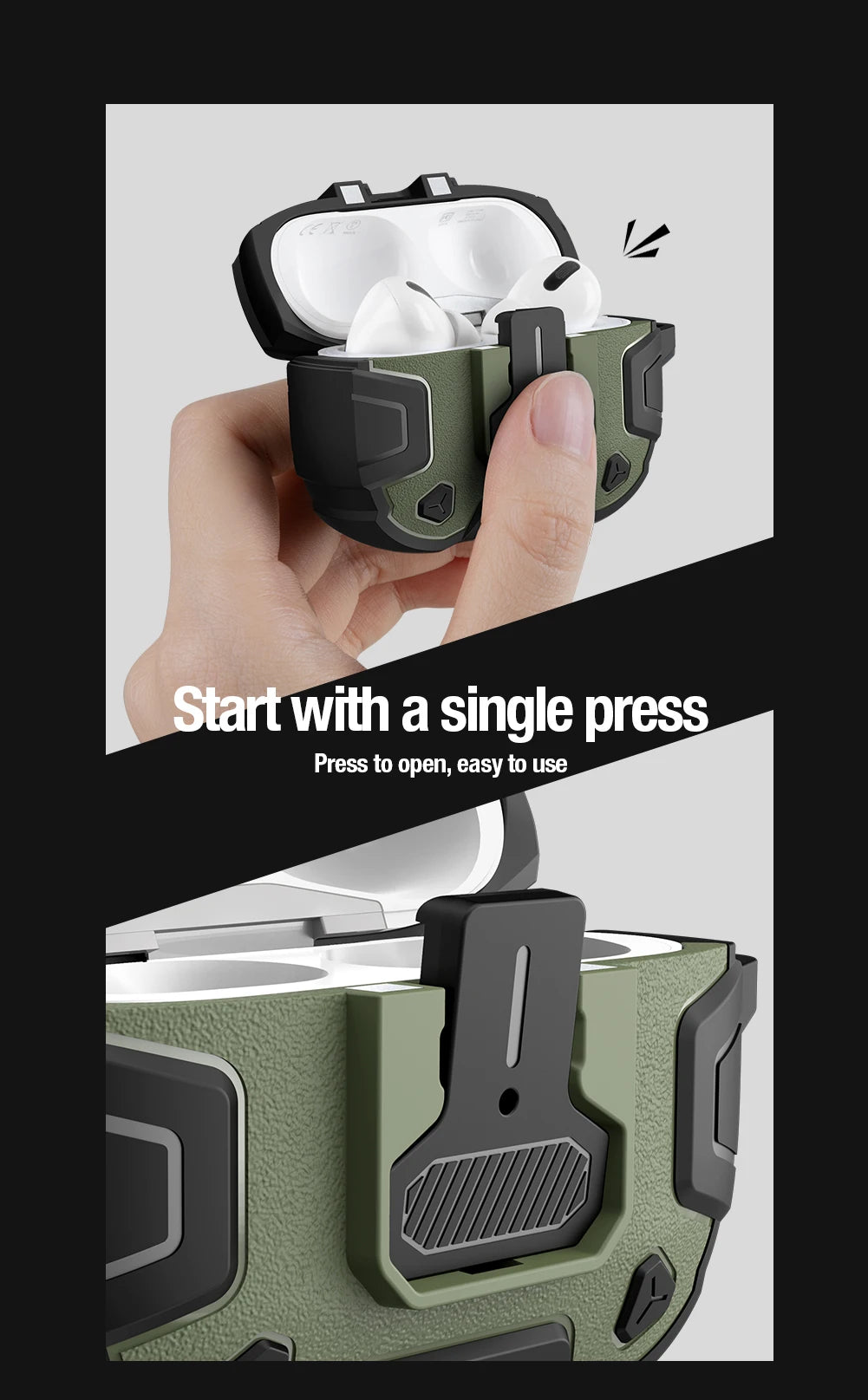 NILLKIN For AirPods Pro2 2022 Case Switch Cover for AirPods Pro 2nd Generation Wireless Earphone With Hook Keychain