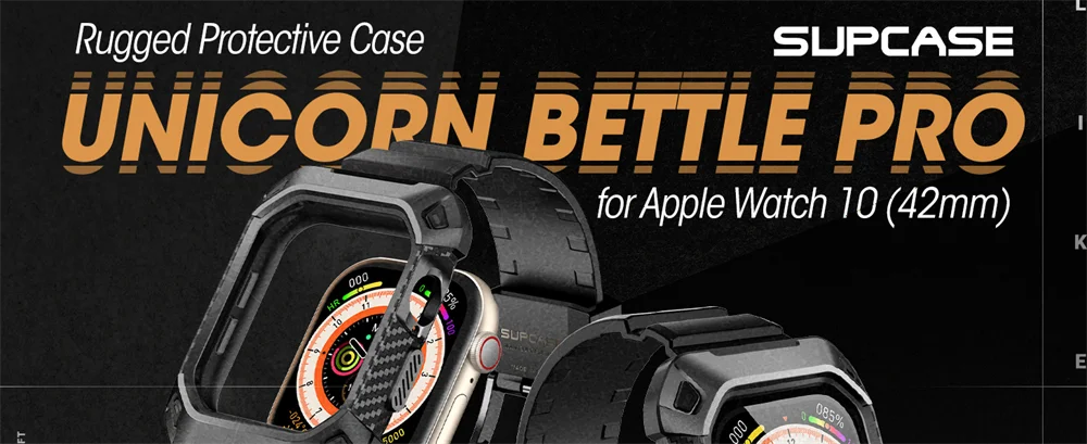 Apple Watch 10 Rugged Case 42mm – Heavy-Duty Protective Cover with Adjustable Strap