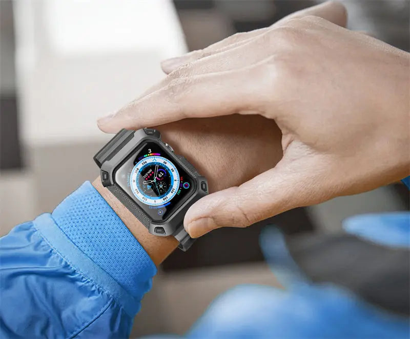 Apple Watch Series 9/SE2/8/7/6/SE/5/4 [41/40mm] UB Pro Protective Case with Strap