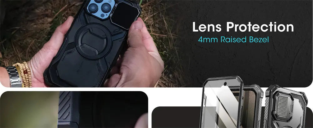 iPhone 16 Pro Max Case with Camera Control Button & Magnetic Kickstand