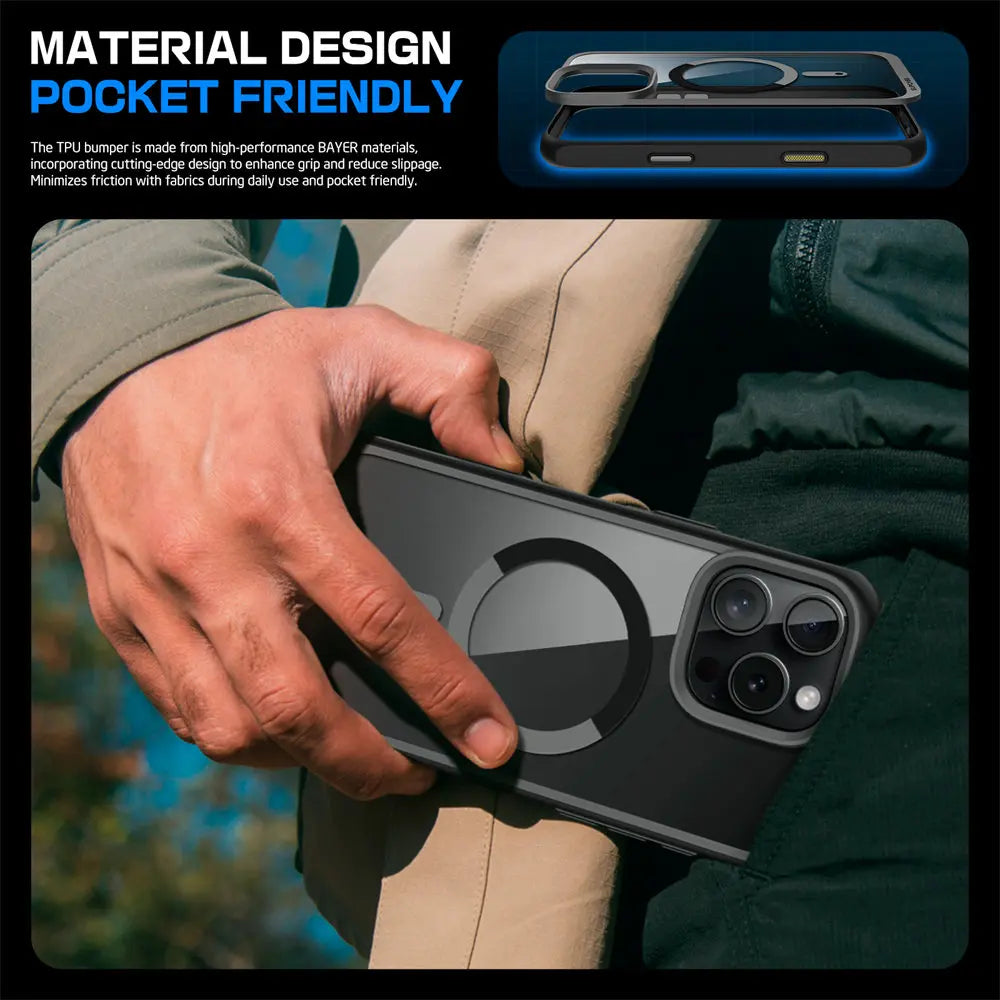 iPhone 16 Pro Max Case – Slim Magnetic Shockproof Case & Camera Button