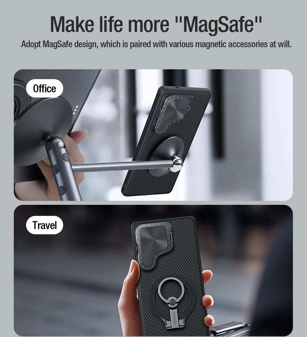 MagSafe Case for Samsung Galaxy S25 Ultra – CamShield Prop Magnetic Wireless Charging Back Cover