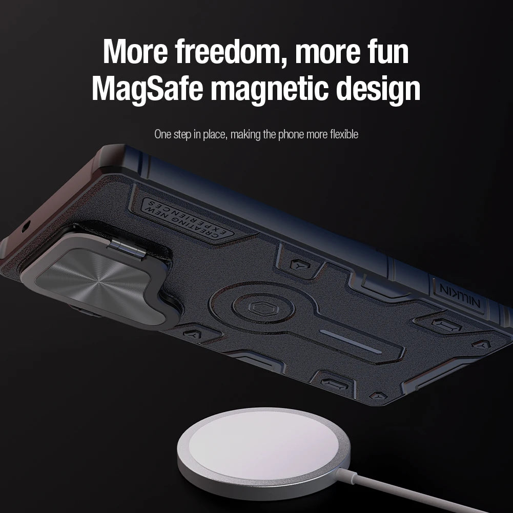 MagSafe Case for Samsung Galaxy S25 Ultra – Armor Prop Magnetic Wireless Charging Back Cover