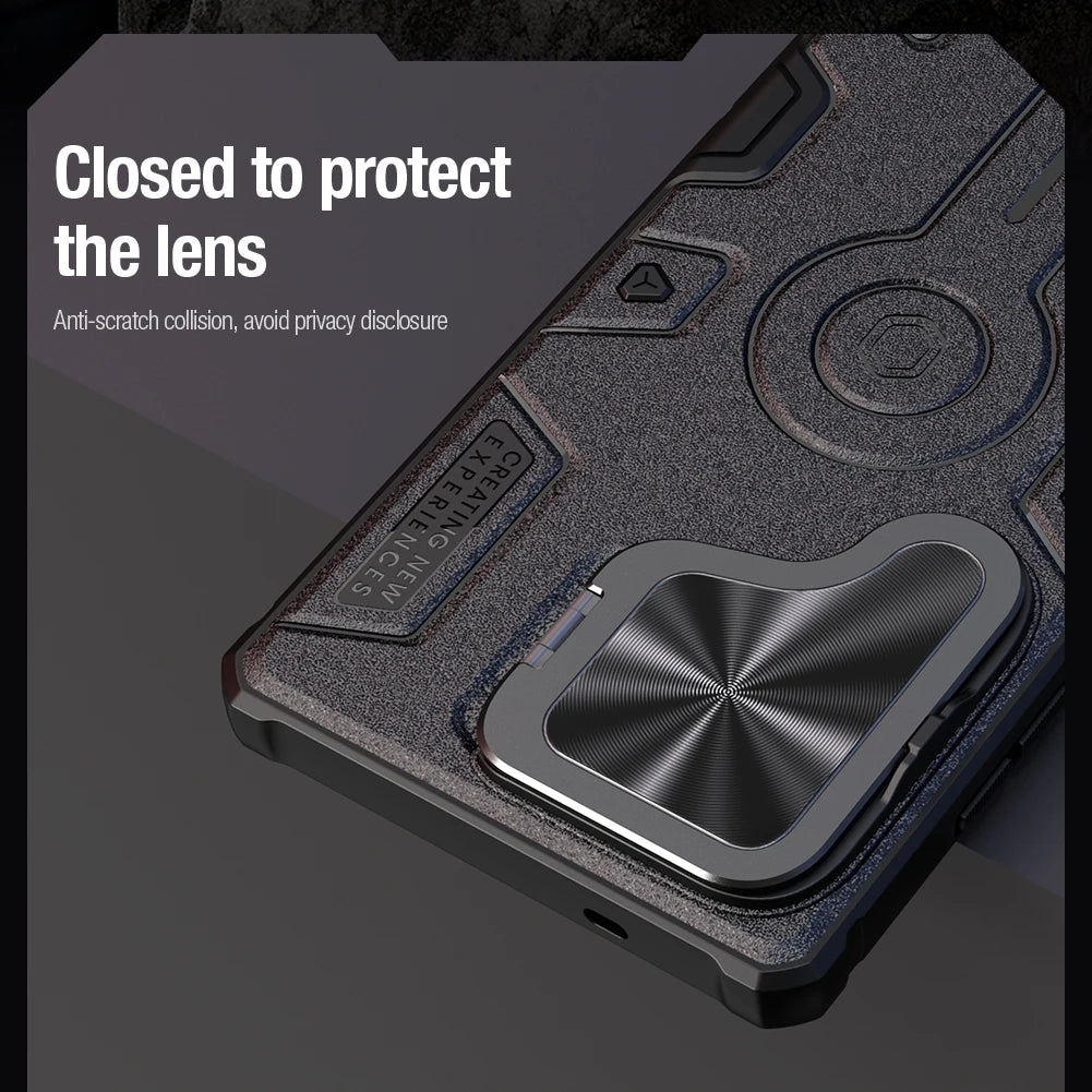 Case for Samsung S25 Ultra with Camera Protection & Phone Stand