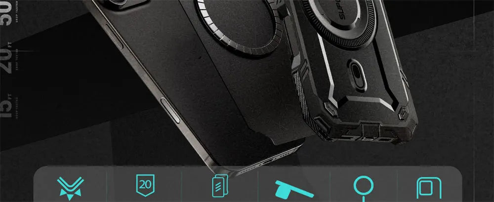 iPhone 16 Pro Max – Magnetic Rugged Case with Camera Cover