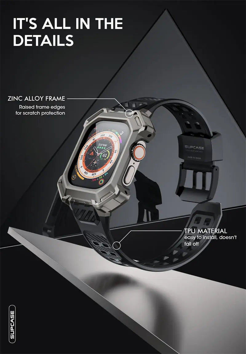 Apple Watch Ultra 49mm Case | UB Pro XT Rugged Metal Protective Cover with Strap
