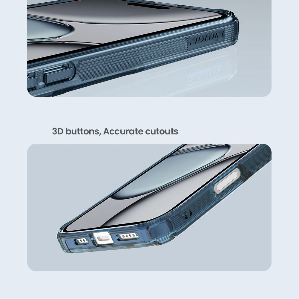 iPhone 16 MagSafe Case – Hybrid TPU Transparent Cover with Shockproof Protection