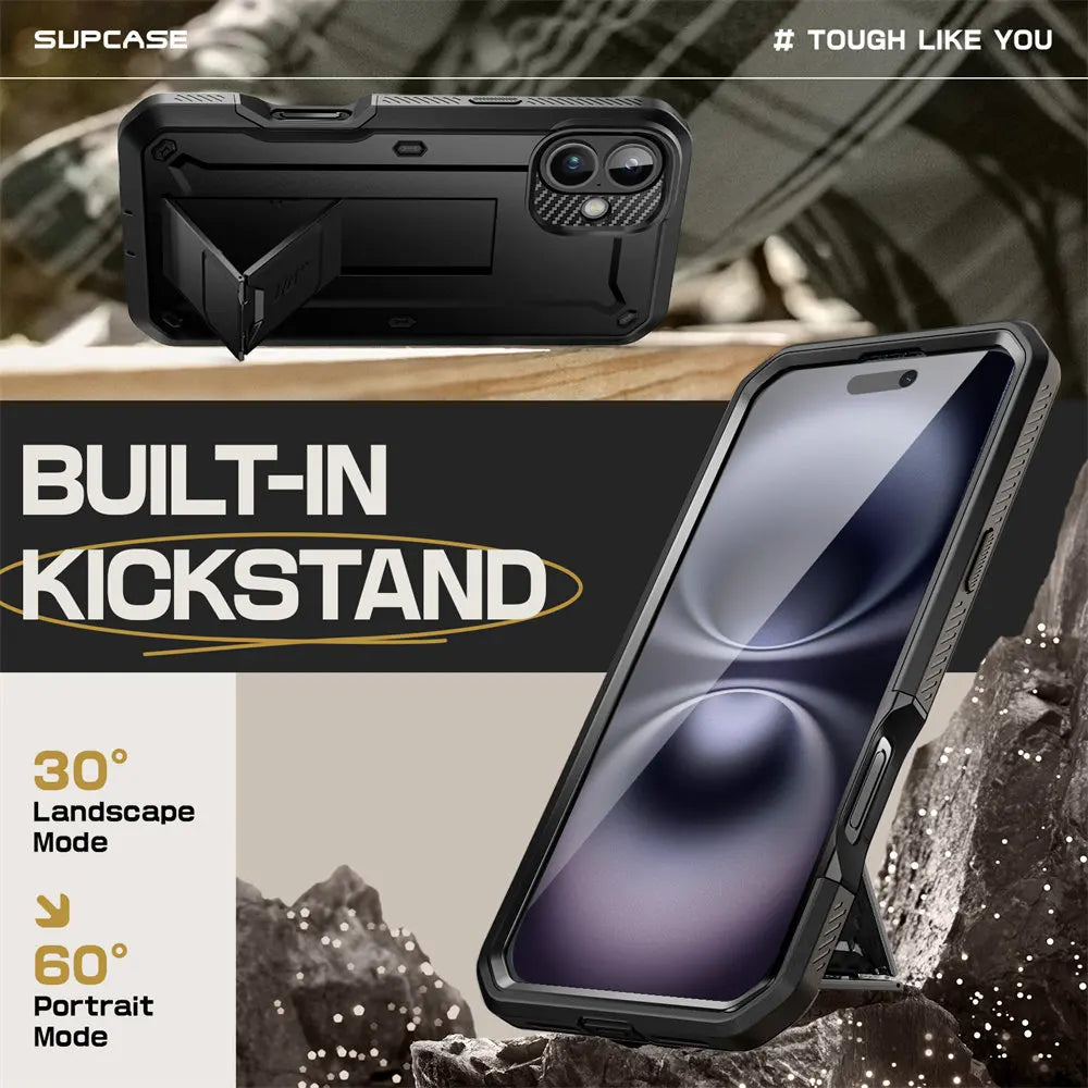 Heavy-Duty Rugged Case for iPhone 16 Plus With Screen Protector