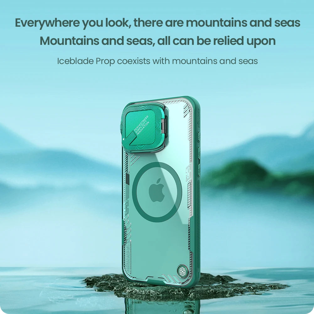 Eco-Friendly MagSafe Shockproof Case with Lens Stand for iPhone 16 Plus
